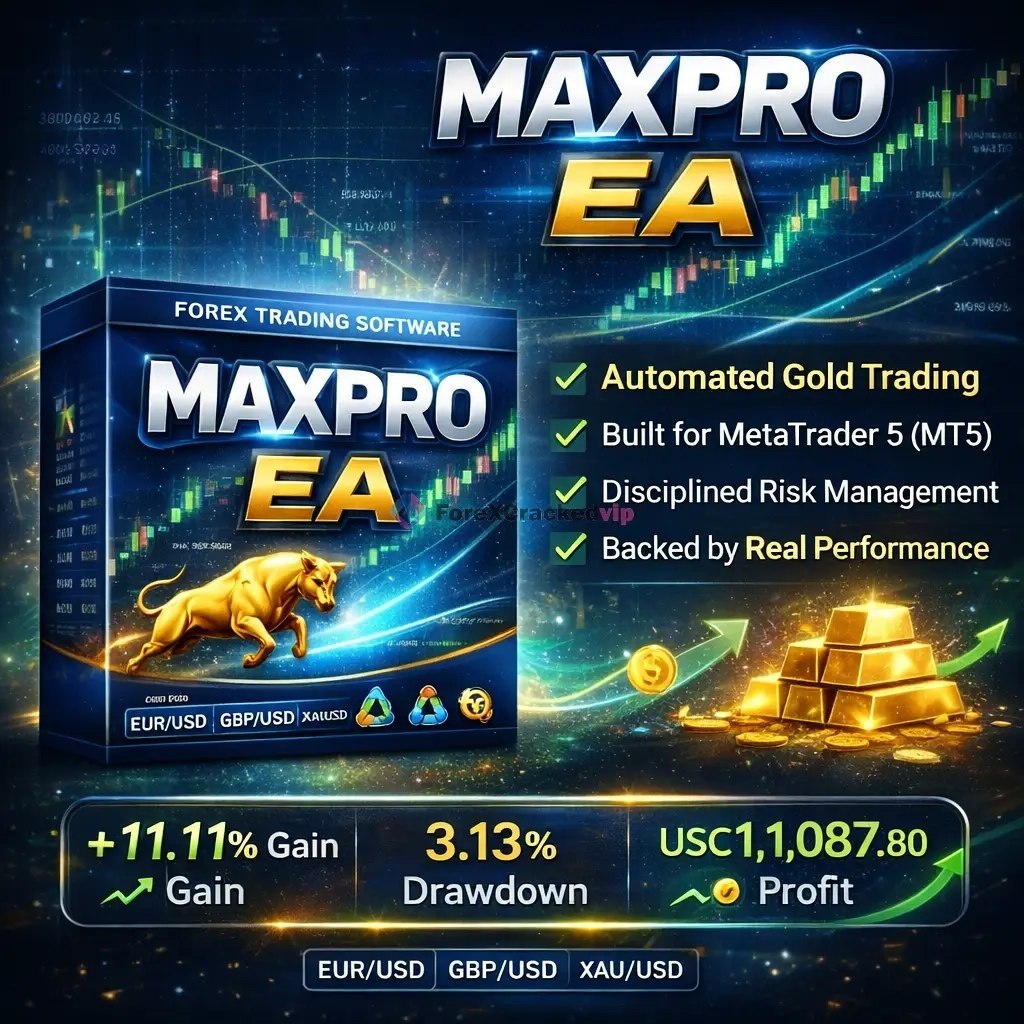 MAXPRO EA MT5 V1.2 – MYFXBook Verified 3% Drawdown & 11% Gain