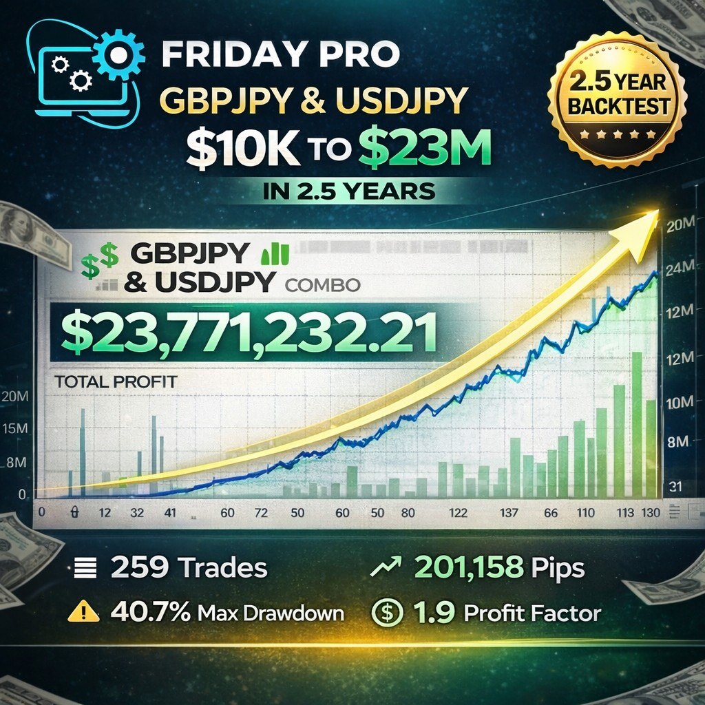 FRIDAY PRO MT4 EA V1.6 – MYFXBook 646% Gain & MQL5 Live Signal 655% Growth